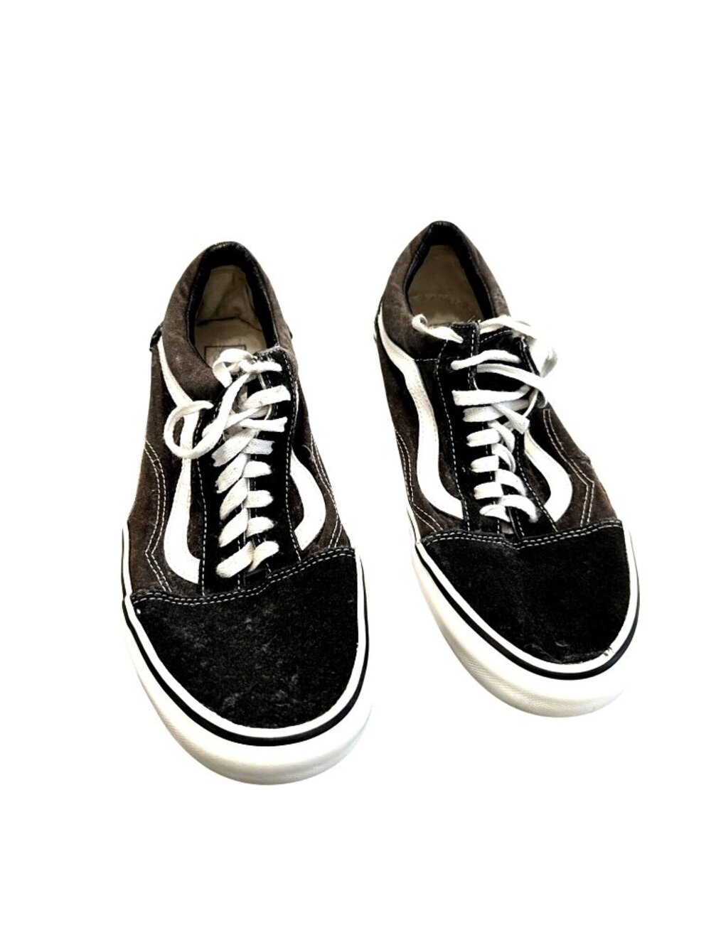 Vans Old Skool Black & White Skate Shoes US Mens 11 Womens 12.5 Canvas/Suede Low